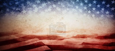 Foto de Grunge estrellas americanas y rayas bandera fondo - Imagen libre de derechos