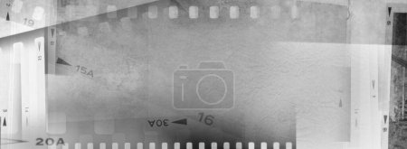 Foto de Película negativos marcos fondo gris - Imagen libre de derechos
