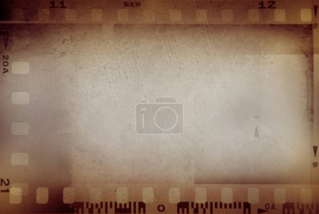 Foto de Película negativos marcos fondo marrón - Imagen libre de derechos