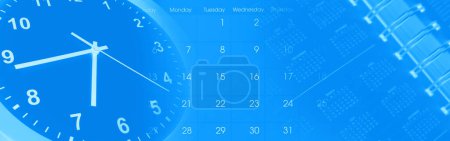 Photo for Clock face and calendars composite - Royalty Free Image