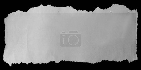 Photo for Piece of torn paper on black - Royalty Free Image