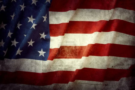 Foto de Primer plano de la bandera americana grunge - Imagen libre de derechos