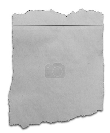 Foto de Trozo de papel desgarrado aislado sobre fondo liso - Imagen libre de derechos