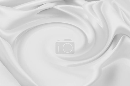 Téléchargez les photos : Fond fluide en tissu de soie blanche - en image libre de droit