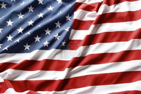 Photo for Close-up of rippled American flag - Royalty Free Image