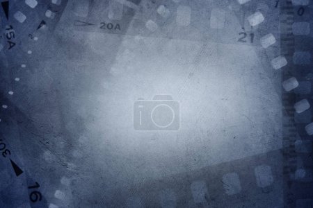 Foto de Película negativos marcos fondo azul - Imagen libre de derechos