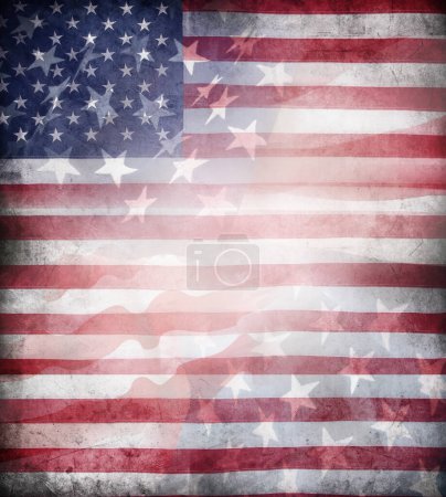 Téléchargez les photos : Grungy étoiles et des rayures du drapeau américain - en image libre de droit