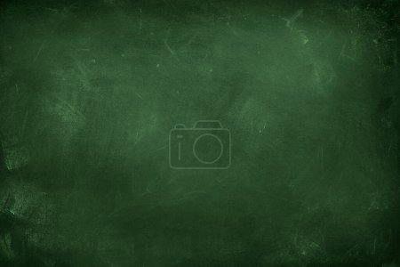 Photo for Chalk rubbed out on green chalkboard background - Royalty Free Image