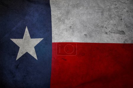Nahaufnahme einer texanischen Grunge-Flagge 