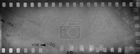 Photo for Film negatives frames grey backgroun - Royalty Free Image