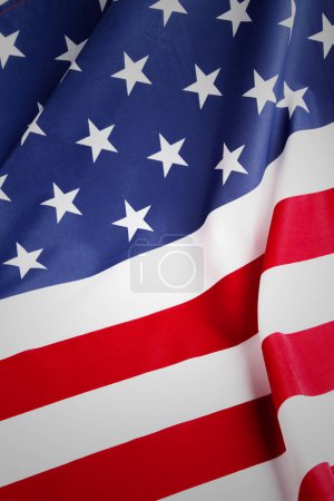 Foto de Primer plano de la bandera estadounidense ondulada - Imagen libre de derechos