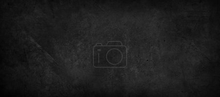 Foto de Grunge texturizado fondo de pared de hormigón negro oscuro - Imagen libre de derechos