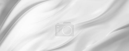 Foto de Primer plano de tela de seda blanca ondulada - Imagen libre de derechos