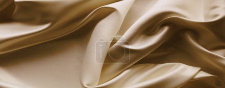 Photo for Close-up of lines in brown silk fabric - Royalty Free Image