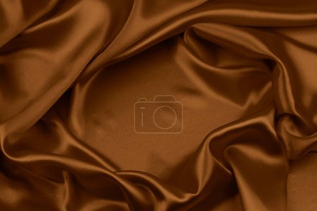 Foto de Primer plano de líneas en tejido de seda marrón - Imagen libre de derechos