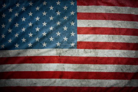 Foto de Primer plano de la bandera americana grunge - Imagen libre de derechos