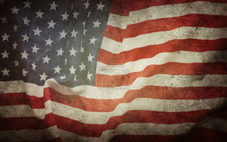 Téléchargez les photos : Gros plan du drapeau américain grunge - en image libre de droit