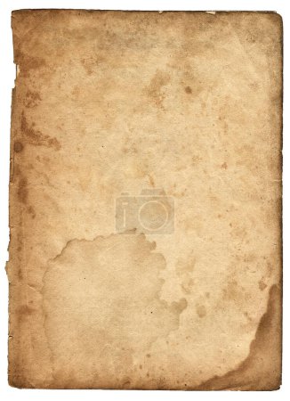 Photo for Old paper, dirty texture grunge design isolated on white background - Royalty Free Image