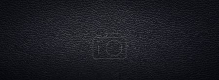 Photo for Beautiful texture of a fine black leather surface using as background or header - Royalty Free Image