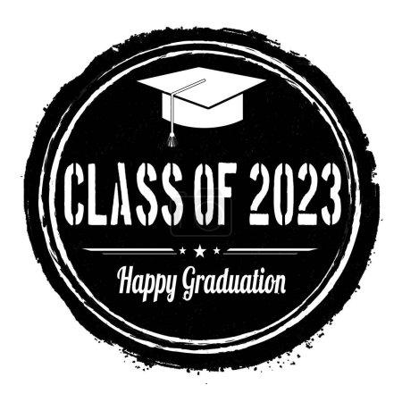 Illustration for Class of 2023 grunge rubber stamp on white background, vector illustration - Royalty Free Image