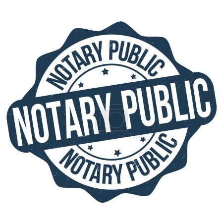 Illustration for Notary public grunge rubber stamp on white background, vector illustration - Royalty Free Image