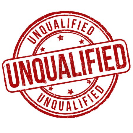 Ilustración de Unqualified grunge rubber stamp on white background, vector illustration - Imagen libre de derechos