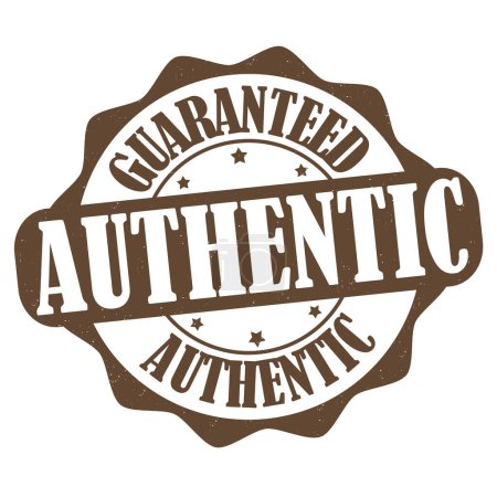 Authentic label or stamp on white background, vector illustration
