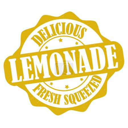 Illustration for Lemonade label or stamp on white background, vector illustration - Royalty Free Image