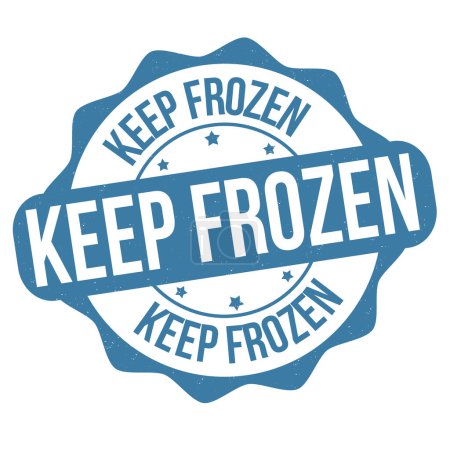 Illustration for Keep frozen label or stamp on white background, vector illustration - Royalty Free Image