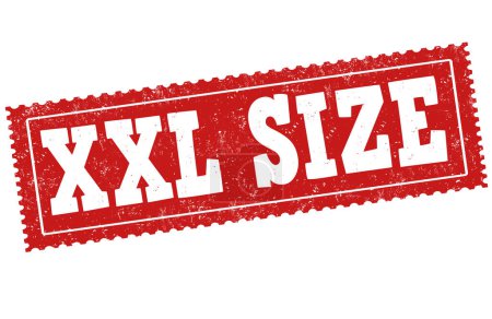 Illustration for Xxl size grunge rubber stamp on white background, vector illustration - Royalty Free Image