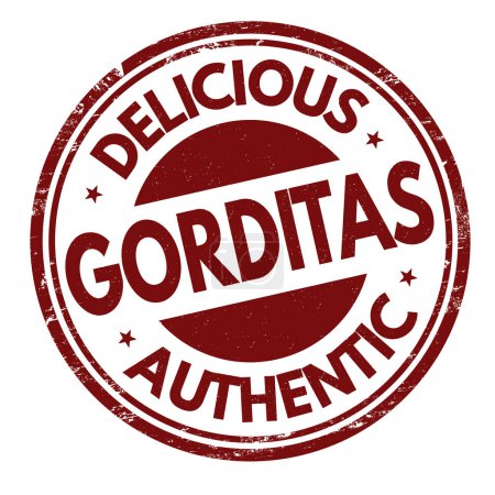 Illustration for Gorditas grunge rubber stamp on white background, vector illustration - Royalty Free Image