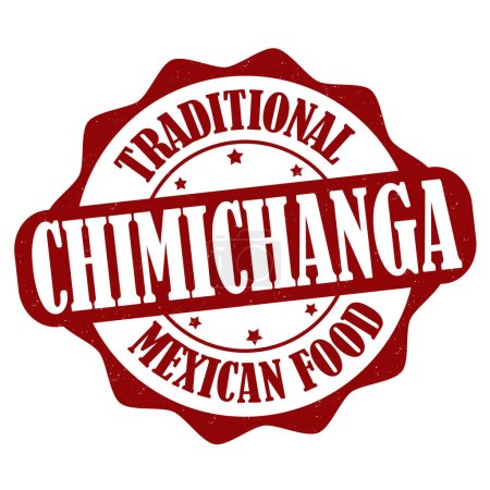 Ilustración de Sello de goma grunge Chimichanga sobre fondo blanco, ilustración vectorial - Imagen libre de derechos