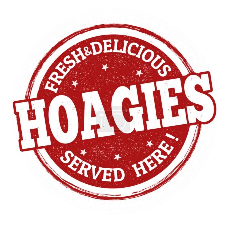 Illustration for Hoagies grunge rubber stamp on white background, vector illustration - Royalty Free Image