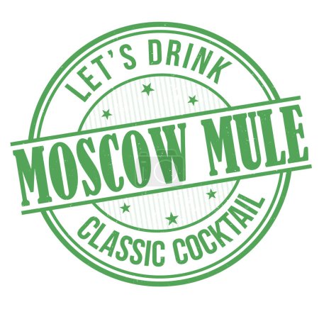 Illustration for Moscow Mule grunge rubber stamp on white background, vector illustration - Royalty Free Image