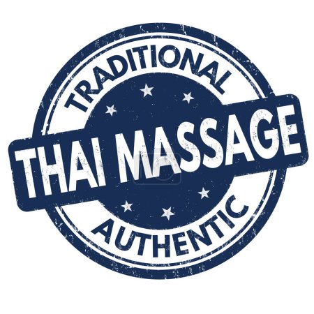 Ilustración de Sello de goma grunge masaje tailandés sobre fondo blanco, ilustración vectorial - Imagen libre de derechos