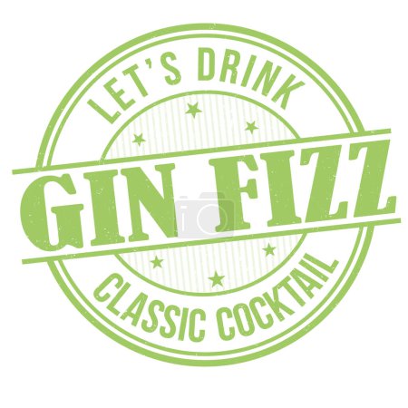 Illustration for Gin Fizz grunge rubber stamp on white background, vector illustration - Royalty Free Image