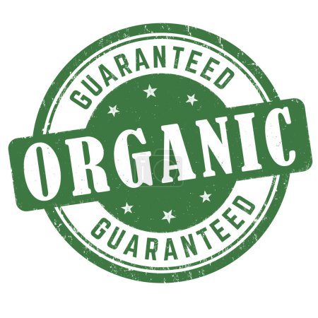 Illustration for Organic grunge rubber stamp on white background, vector illustration - Royalty Free Image