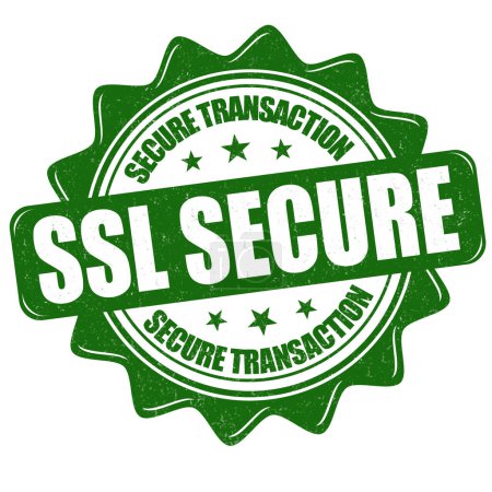 Ilustración de SSL seguro de transacción sello de goma grunge - Imagen libre de derechos