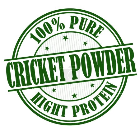 Illustration for Cricket powder grunge rubber stamp on white background, vector illustration - Royalty Free Image