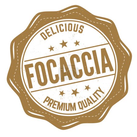 Focaccia grunge rubber stamp on white background, vector illustration