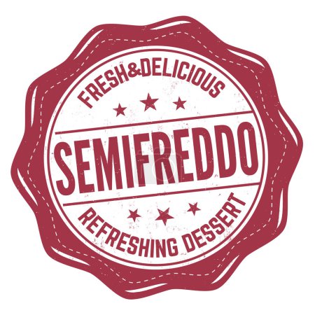 Téléchargez les illustrations : Semifreddo grunge tampon caoutchouc sur fond blanc, illustration vectorielle - en licence libre de droit