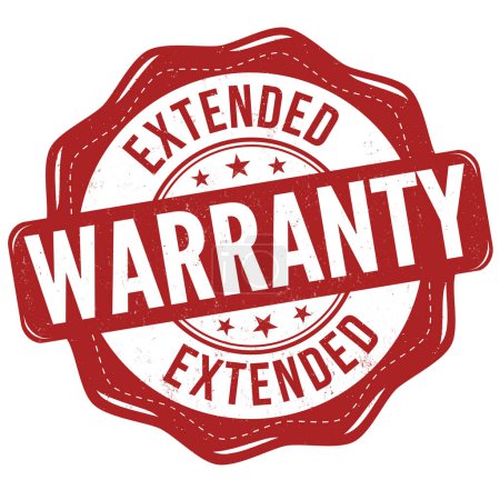 Extended warranty grunge rubber stamp on white background, vector illustration