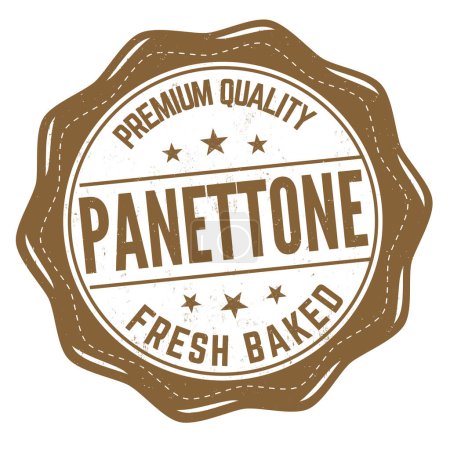 Téléchargez les illustrations : Panettone grunge tampon caoutchouc sur fond blanc, illustration vectorielle - en licence libre de droit