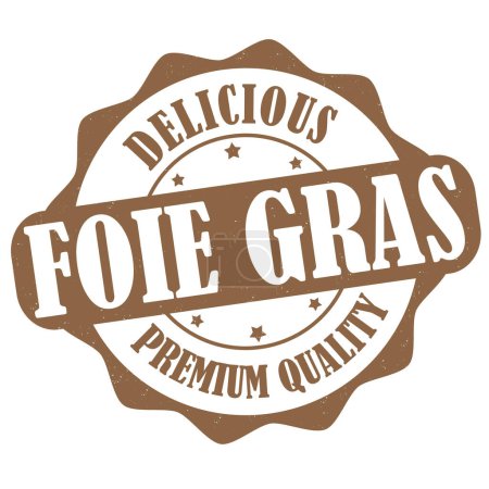 Téléchargez les illustrations : Timbre en caoutchouc Foie gras grunge sur fond blanc, illustration vectorielle - en licence libre de droit