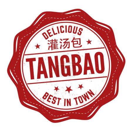 Téléchargez les illustrations : Tangbao grunge tampon caoutchouc sur fond blanc, illustration vectorielle - en licence libre de droit