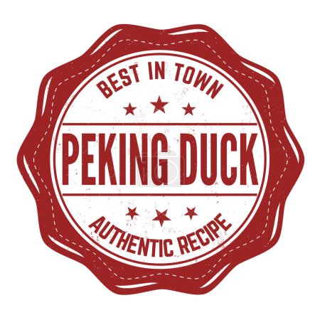 Illustration for Peking duck grunge rubber stamp on white background, vector illustration - Royalty Free Image