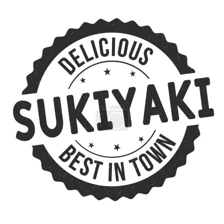 Ilustración de Sello de goma grunge Sukiyaki sobre fondo blanco, ilustración vectorial - Imagen libre de derechos