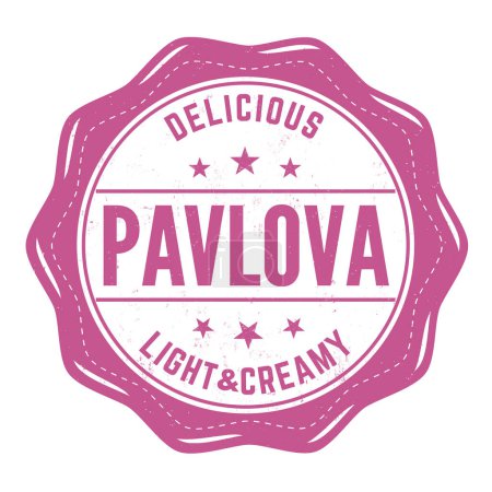 Téléchargez les illustrations : Pavlova grunge tampon caoutchouc sur fond blanc, illustration vectorielle - en licence libre de droit
