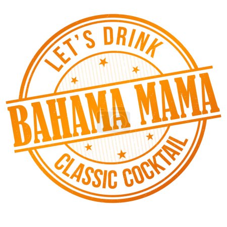 Ilustración de Sello de goma grunge Bahama mama sobre fondo blanco, ilustración vectorial - Imagen libre de derechos