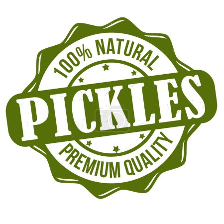 Ilustración de Sello de goma grunge Pickles sobre fondo blanco, ilustración vectorial - Imagen libre de derechos